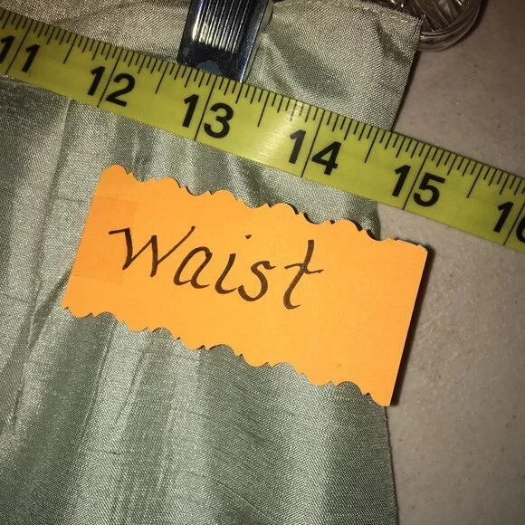 Sag Harbor Suit Petite Size 8P Seafoam Silvery Green Long Sleeve- Skirt Set - Picture 14 of 16